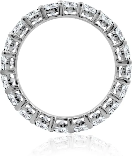 Vista 16 de Amazon Essentials Anillo de plata de ley chapada en platino o oro con circonita cúbica redonda de elementos infinitos