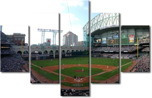 Vista 31 de Arte para pared, lienzo para estadio deportivo, arte para pared, diseño de campo de Wrigley en Chicago, pinturas de Chicago, impresiones sobre