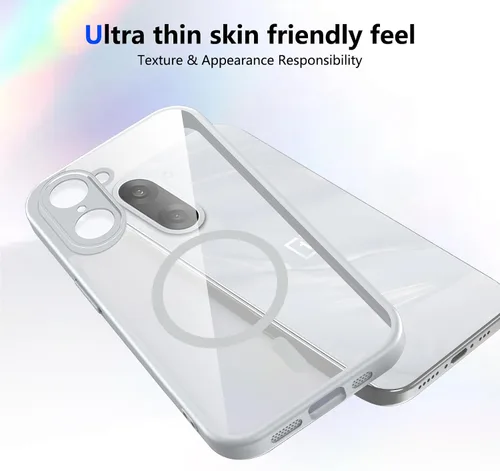 Vista 721 de Funda magnética transparente compatible con Xiaomi 17T, color negro 2 en 1 PC + TPU cubierta de teléfono a prueba de golpes, carcasa protectora