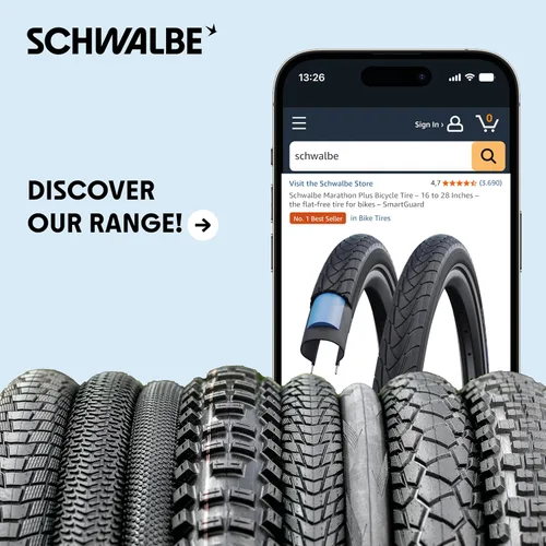 Vista 7 de Schwalbe Neumático de bicicleta Marathon 28 pulgadas – 28 x 1.00 – 25-622– Neumático sin plano para bicicletas – SmartGuard neumáticos de bicicleta