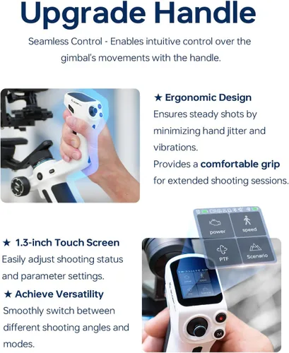 Vista 4 de FeiyuTech SCORP Mini 2 Combo Gimbal para cámara con seguimiento de IA Blanco