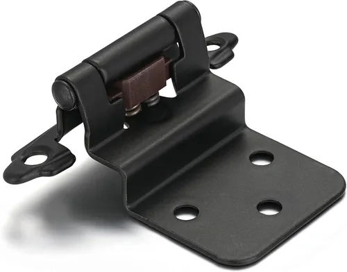 Vista 18 de 4 Pack (2 Pares) Bisagras de cierre automático de latón antiguo para puerta de gabinete de cocina, 1/2" de superposición (variable) Bisagras
