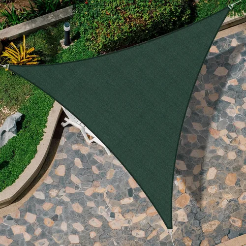 Vista 13 de Toldo Vela Triangular de Sombra 2'x2'x2' Toldo Resistente a los Rayos UV Cubierta para Patio Exterior Pérgola Patio Trasero Terraza Jardín Porche