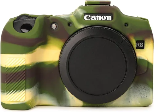 Vista 7 de Rieibi Funda protectora de silicona suave para cámara Canon EOS R8 EOSR8, funda ligera para cámara EOS R8, color negro