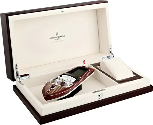 Vista 3 de Frederique Constant de los hombres fc393rm5b4Analog SwissReloj automático Piel), color café