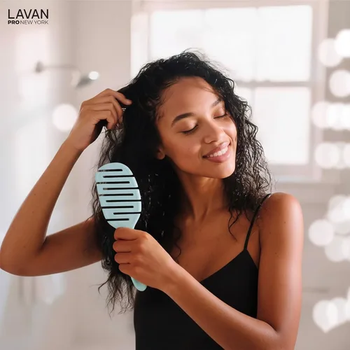 Vista 7 de Cepillo desenredante Flex para el cabello (azul bebé)