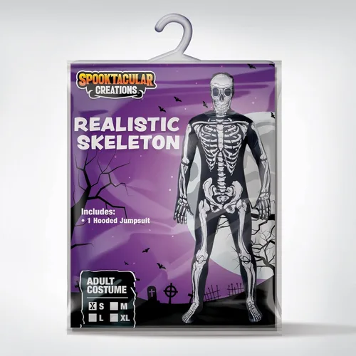 Vista 7 de Spooktacular Creations Disfraz de esqueleto realista para hombre disfraz de calavera realista con capucha para adultos fiesta de disfraces