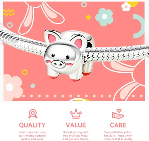 Vista 2 de NUJIFFY Cuentas de plata de ley 925 para pulseras y collares, cuentas de cristal para hermana de pasaporte de avión, pulseras de ángulo de corazón