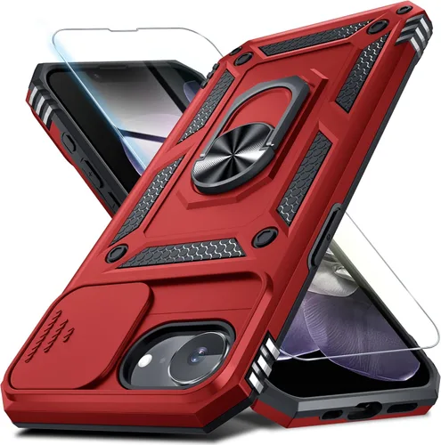 Vista 57 de Janmitta Funda para iPhone 8 Plus/7 Plus/6 Plus, Cubierta de Teléfono con Cubierta Deslizante Integrada para Lente de Cámara + Protector