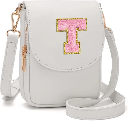 Vista 62 de Viverte Bolso Cruzado para Niñas Adolescentes Pequeñas, Bolso Inicial para Celular, Pequeña Cartera para Niños Pequeños, Bolso de Cuero con Tres