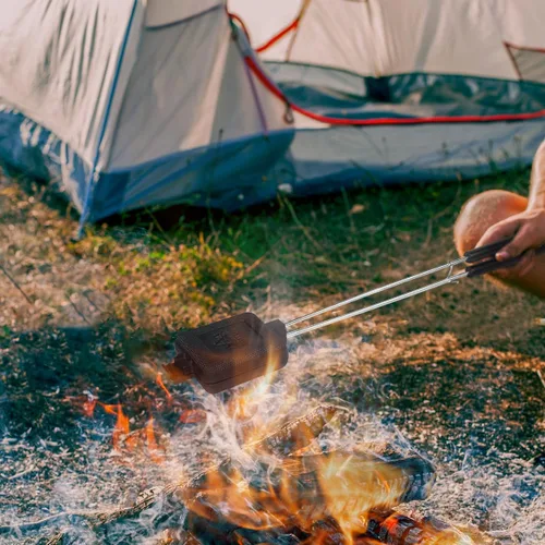 Vista 5 de AILITOR Cocina de hierro fundido para tartas de campamento, para sándwiches de fogata (paquete de 2)
