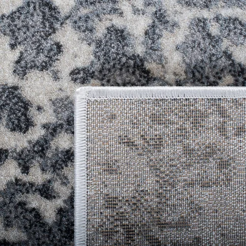Vista 3 de SAFAVIEH Carnegie Collection - Alfombra de pasillo, 2 pies 3 pulgadas x 8 pies, marfil y gris, diseño abstracto moderno, no desprende pelusa