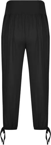 Vista 6 de Mittory Pantalones capri para mujer, a la moda, casual, color sólido, elásticos, sueltos, rectos, con bolsillo