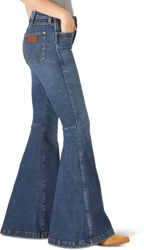 Vista 2 de Wrangler Jeans retro de talle alto para mujer, Verde