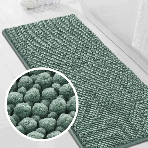 Vista 38 de Turquoize Alfombras de baño de felpilla antideslizante para baño, 17 x 24 pulgadas, extra suaves y absorbentes, lavables a máquina, perfectas
