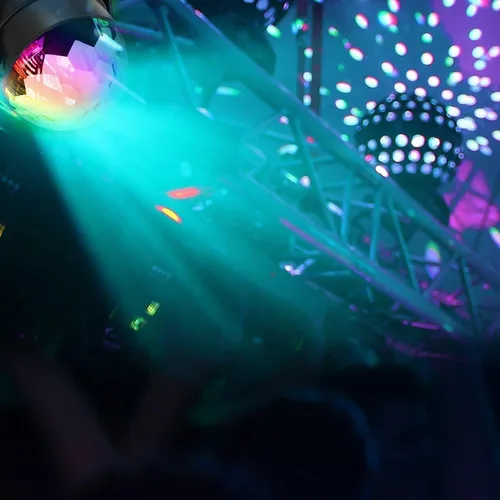 Vista 9 de Bola de discoteca LED - DMX y luz de fiesta RGB controlada por sonido