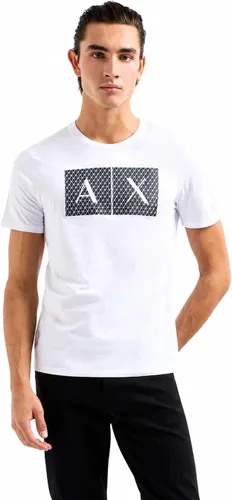Vista 13 de Armani Exchange Camiseta Triangulation con cuello redondo para hombre Negro