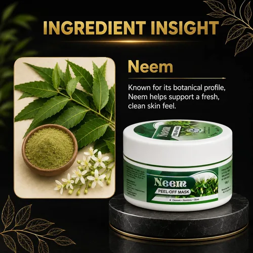 Vista 5 de HERBOGANIC Máscara de neem Peel Off Cuidado de la piel Mascarilla Peel Off Limpia y nutre la piel Mascarilla hidratante que protege la piel
