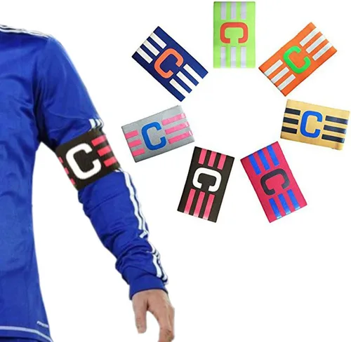 Vista 13 de banda elástica de capitán para fútbol, bandas de jugador ajustables para basketball