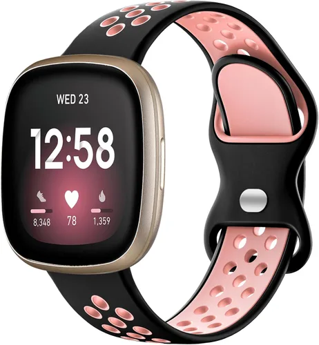 Vista 18 de Maledan Correas deportivas transpirables para Fitbit Versa 3/4, Sense/Sense 2, correas de repuesto para hombres y mujeres, accesorios para relojes