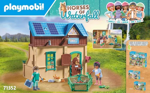 Vista 3 de Playmobil Caballos de la Cascada - Terapia Ecuestre y Práctica Veterinaria