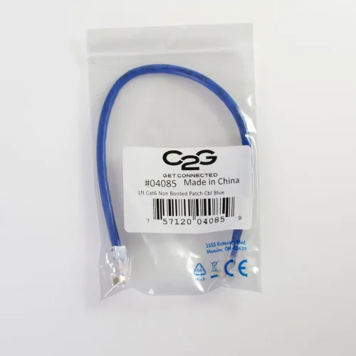 Vista 115 de C2G, cables Cat 6, parche de cables sin arranque, Negro
