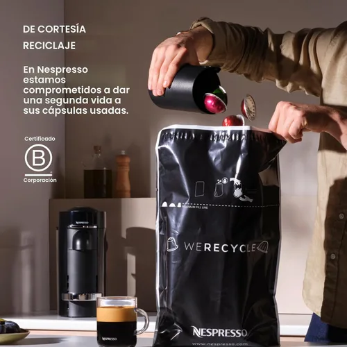 Vista 7 de Nespresso Vertuo Pop+ Cafetera para café y espresso de De'Longhi, Samra Origins de The Weeknd Vertuo Buna Amarillo con espumador de leche Aeroccino3