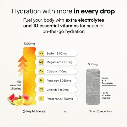 Vista 75 de KEY NUTRIENTS Electrolitos en polvo sin azúcar, limonada de maracuyá con 6 electrolitos y minerales, fibra prebiótica y polvos de hidratación