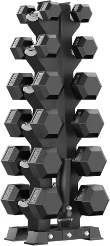Vista 38 de Hex Dumbbell Sets with Rack, 85-560lb Dumbbell Weight Set & Storage Rack