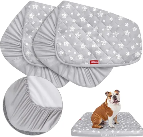 Vista 30 de Fundas impermeables para cama de perro, diseño de estrellas grises, 27 x 36 Gris (Grey Star)