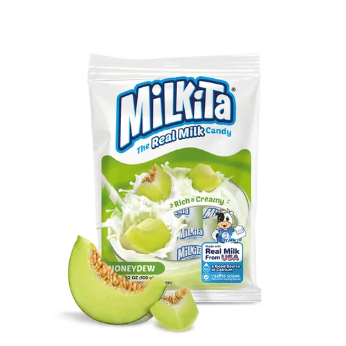 Vista 9 de Milkita Caramelo cremoso de leche de plátano – Dulces saludables bajos en azúcar con leche real para niños y adultos – Caramelos sin grasa y sin