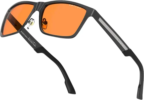 Vista 15 de ANYLUV Blue Light Glasses for Men Stylish Anti Eyestrain Lightwight Metal Frame Blue Light Blocking Glasses