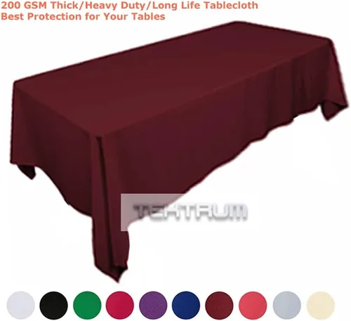 Vista 3 de Tektrum mantel rectangular de poliéster, 54 נ84 pulgadas. Tela gruesa, resistente y duradera