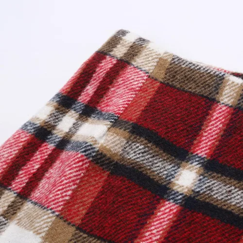 Vista 4 de Minifalda a cuadros para mujer, cintura alta, línea A, falda de otoño