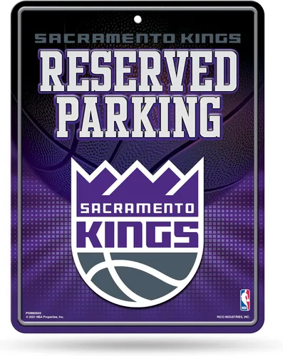 Vista 16 de Rico Industries Cartel de estacionamiento de metal de baloncesto