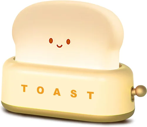 Vista 9 de QANYI Lámpara Reloj Temporizador Pequeña Tostadora, Linda Luz Nocturna con Herramienta de Gestión del Tiempo y Reloj de Mesa con Alarma