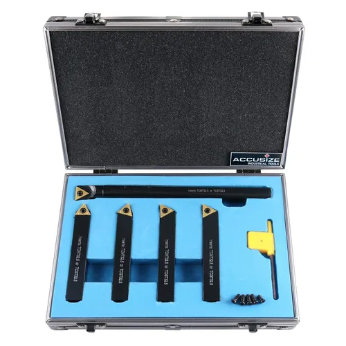 Vista 10 de Accusize Industrial Tools Mini herramienta de torneado indexable taladrado, 1/2 pulgada Tamaño del vástago de 1/2 pulgada, utiliza insertos