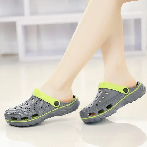 Vista 5 de INMINPIN Zuecos de jardín para hombre y mujer, sandalias de playa para piscina, sandalias de agua con cómoda plantilla de soporte de arco