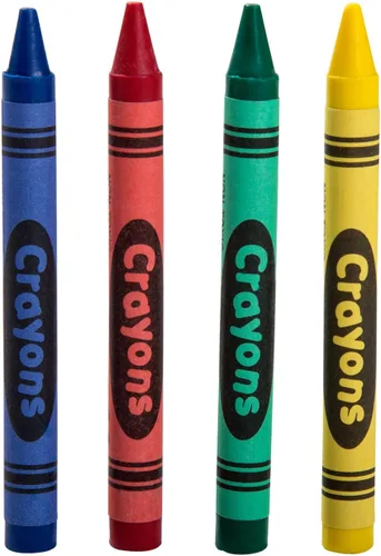 Vista 3 de AmerCare Royal - Crayones no tóxicos para niños, paquete de 2 unidades, envueltos individualmente, colores surtidos para restaurantes familiares