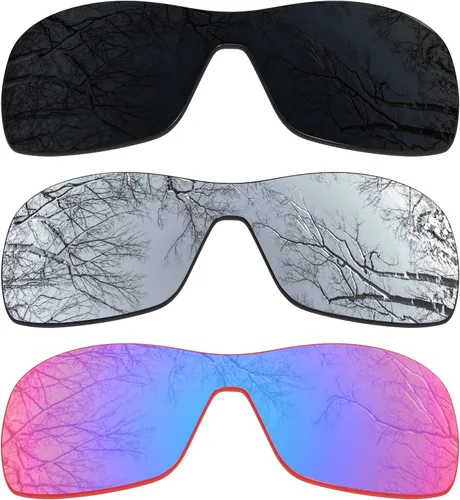 Vista 12 de ToughAsNails 3 pares de lentes polarizadas de repuesto para Oakley Antix Pack