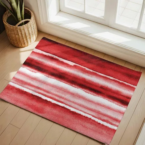 Vista 38 de 2x3 Area Rugs, Blue Stripes Non Slip Area Rugs for Living Room, Bedroom, Barhroom, Entryway, Watercolor Retro Ombre Abstract Tie Dye Art Soft