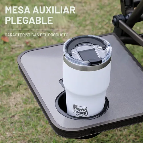 Vista 9 de TIMBER RIDGE Silla reclinable de gravedad cero extra grande, de 33 pulgadas de ancho XXL, con mesa auxiliar, silla de salón acolchada completa