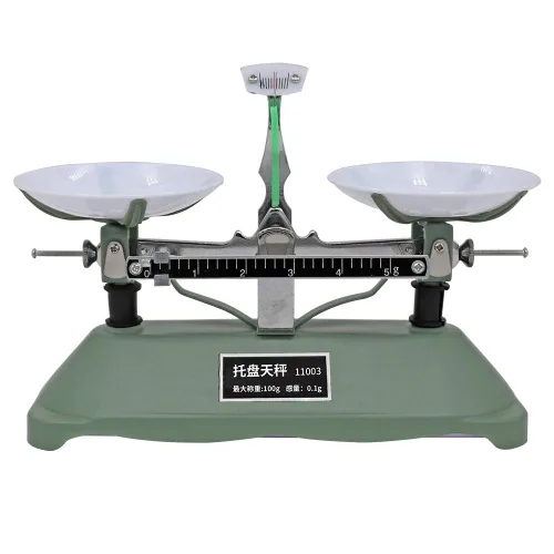 Vista 3 de HHNIULI Lab - Balanza mecánica – Mesa de doble bandeja de equilibrio para laboratorio