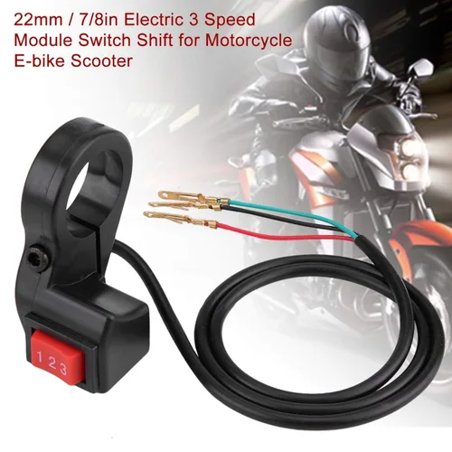 Vista 2 de Interruptor de 3 velocidades para Ebike-Interruptor de acelerador de 3 velocidades - Interruptor de manillar de 0.866 in 7/8 pulgadas manillar