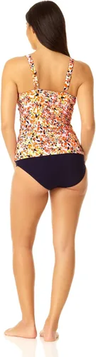 Vista 5 de Anne Cole Top tankini bandeau con nudo frontal con giro en vivo