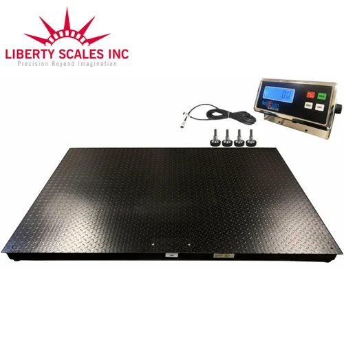 Vista 2 de Liberty Scales Báscula de suelo industrial con 2 protectores de parachoques, básculas digitales precisas con indicador para pesaje de almacén