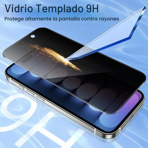 Vista 6 de JETech Protector de pantalla de privacidad para iPhone 15 Pro, paquete de 2