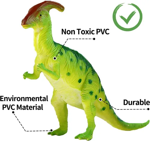 Vista 3 de Yeonha Toys, Playset Jumbo Dinosaur de juguete, figura de dinosaurio 7 pulgadas (12 unidades), Material Seguro, Dinosaurio realista variado, Juego