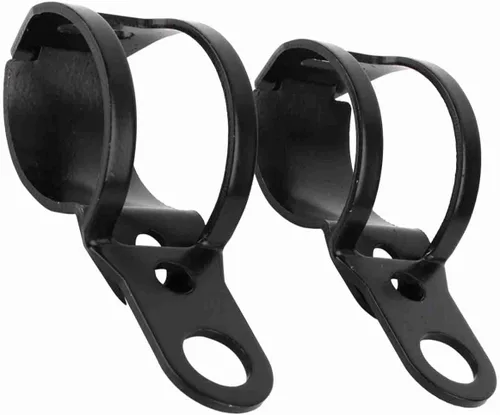 Vista 8 de Terisass Soporte de señal de giro universal de 3.1 x 1.2 in, kit de abrazadera de horquilla de metal