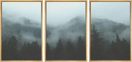 Vista 65 de wall26 Lienzo enmarcado para pared, juego de arte de noche estrellada sobre montañas, cielo nocturno tranquilo, naturaleza, desierto, fotografía